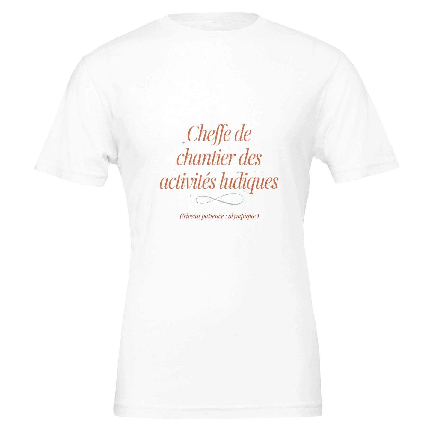 T-shirt humour Cheffe de chantier nounou : vue suspendue Plus qu'un Merci
