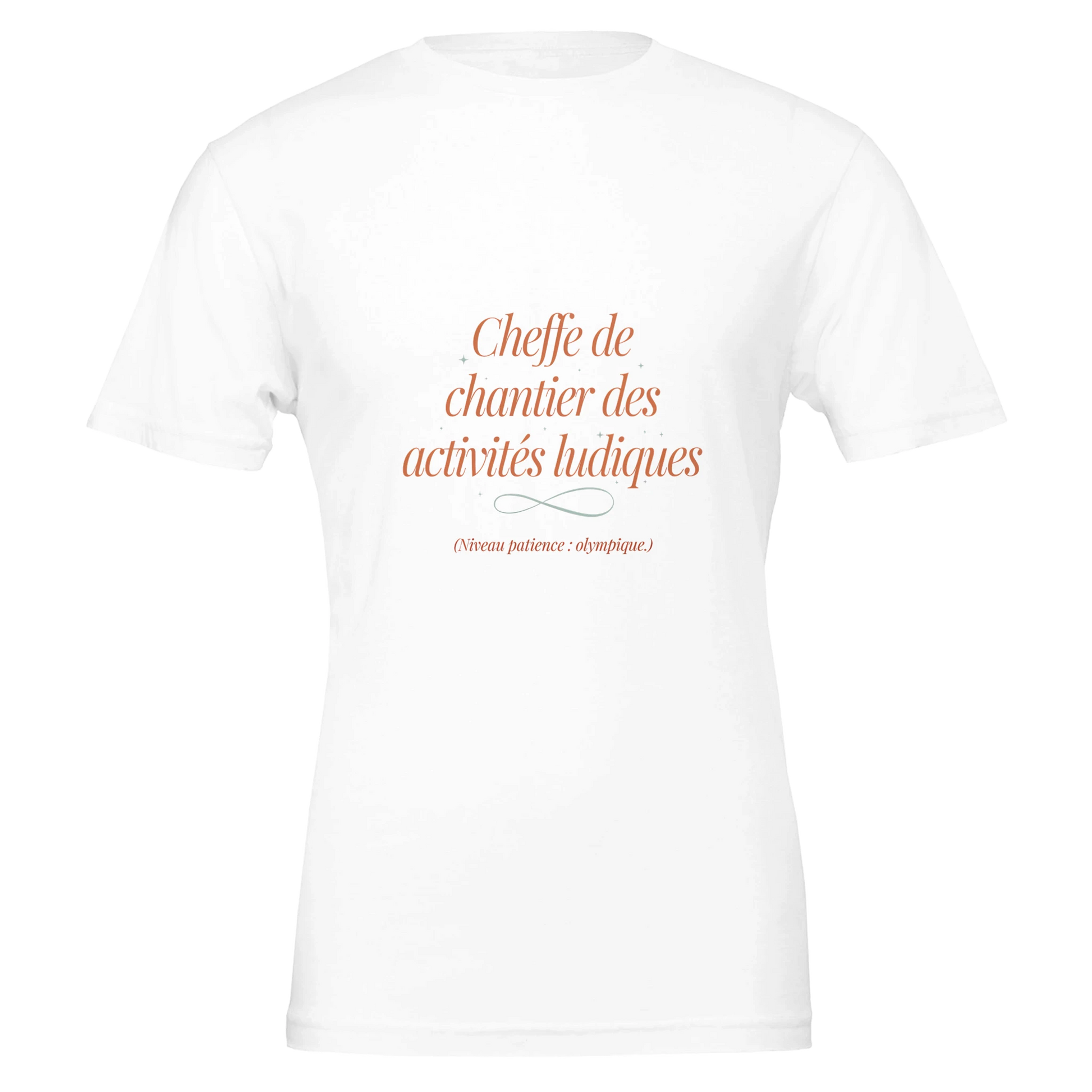 T-shirt humour Cheffe de chantier nounou : vue suspendue Plus qu'un Merci
