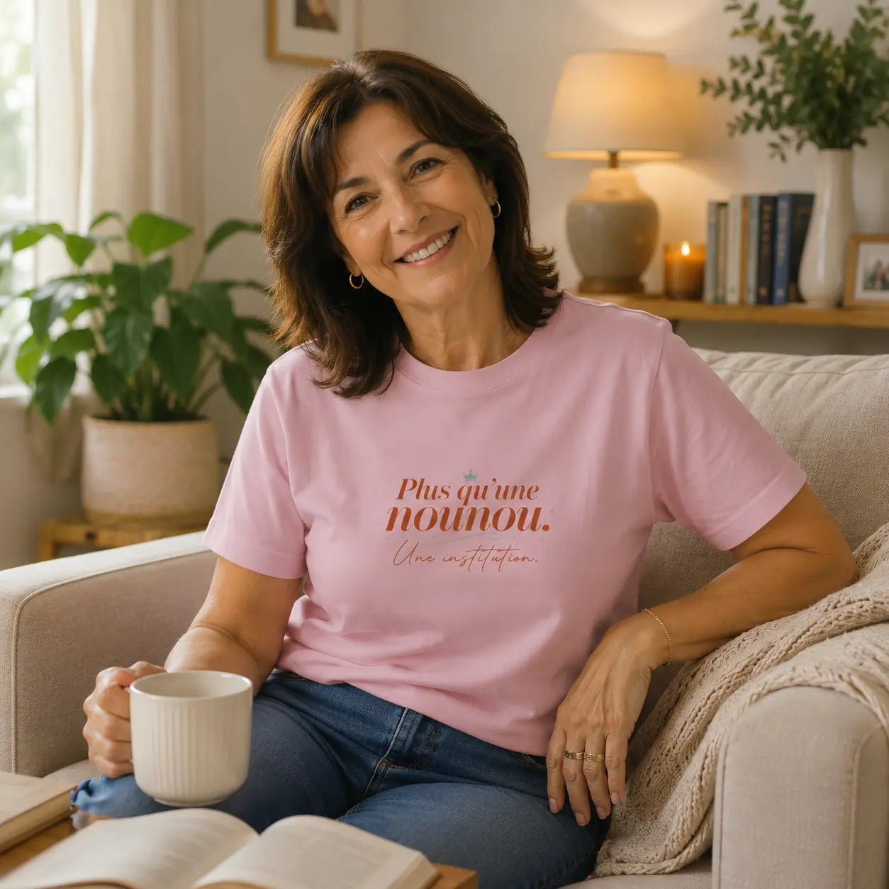 tshirt rose plus qu'une nounou