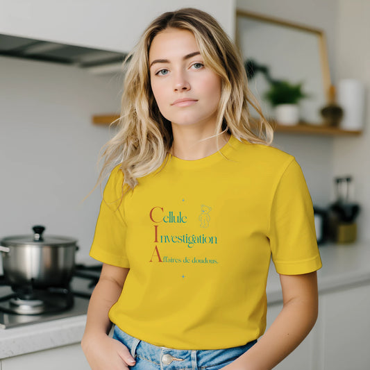 T-shirt cadeau nounou « CIA - Cellule d'Investigation des Affaires de Doudous » : visuel 2, Plus qu'un Merci