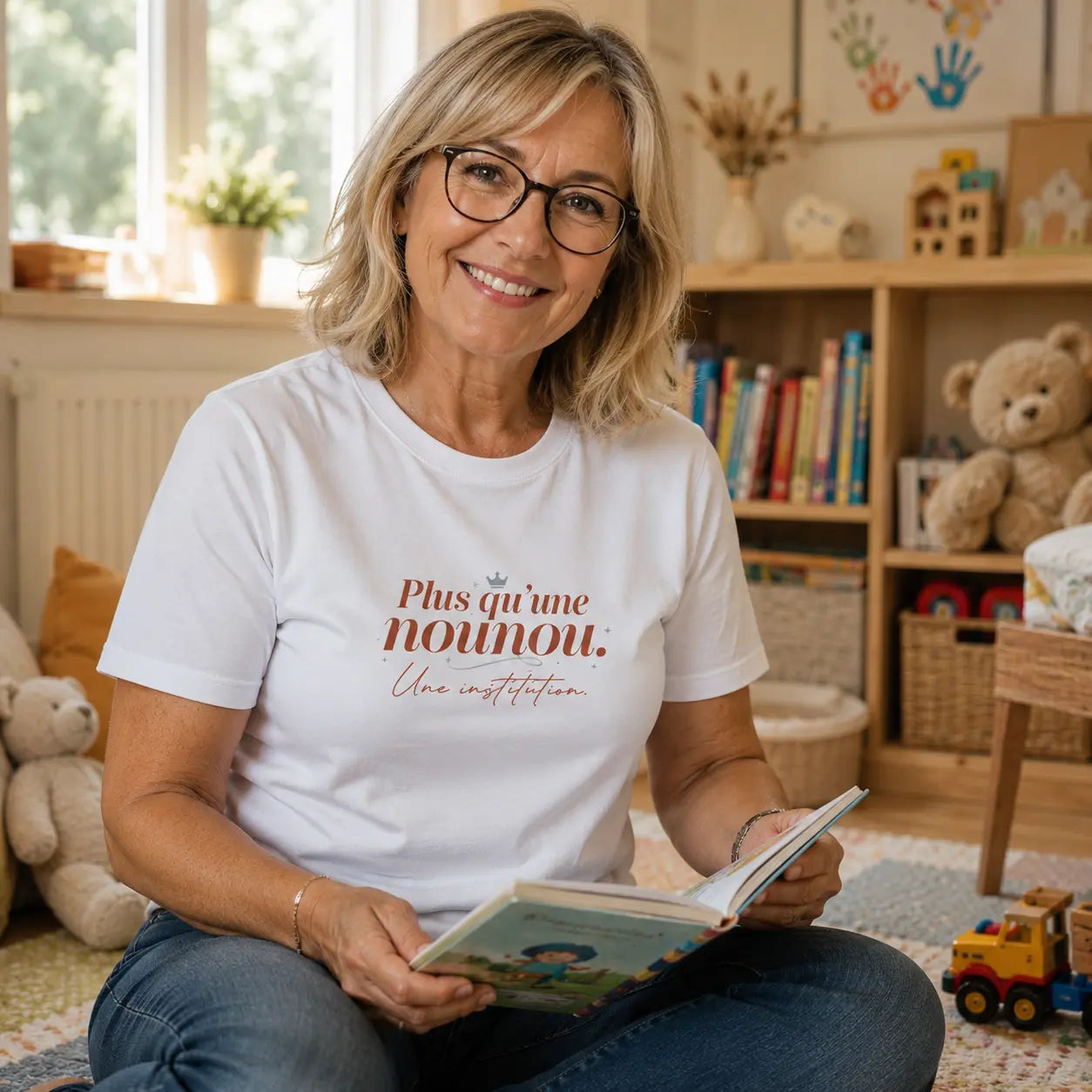 T-shirt Plus qu'une nounou. Une institution - Le Cadeau Nounou original